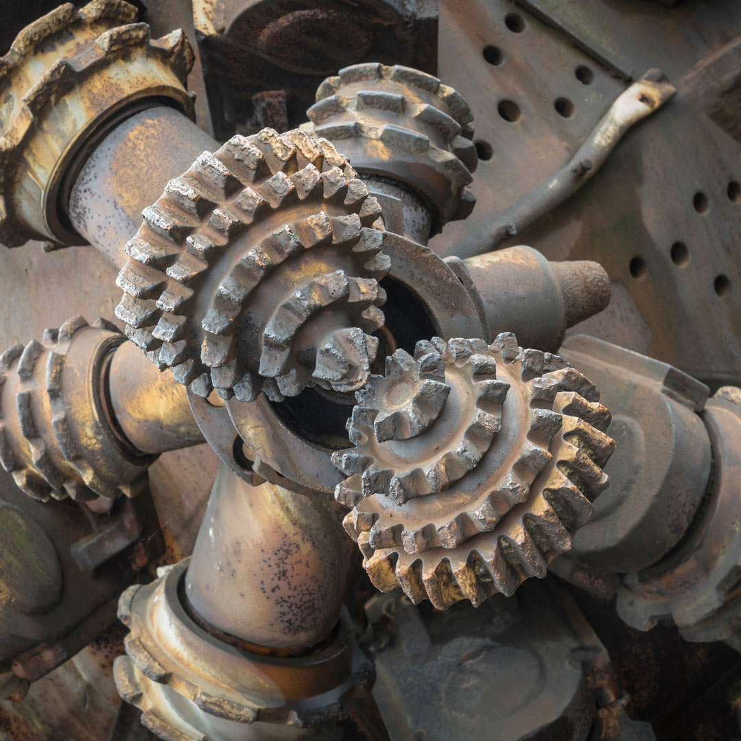 close up of industrial drill bits