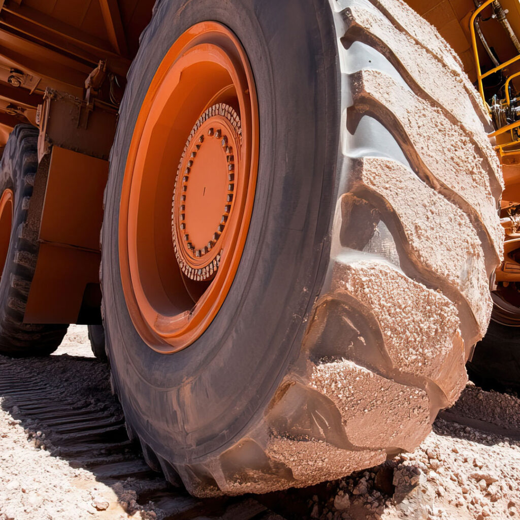 close up of a tire